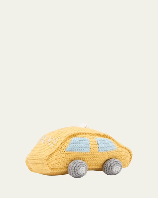 Crochet Taxi Rattle Toy